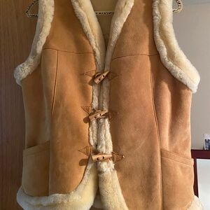 Shearling Genuine Sheepskin Fur Vest